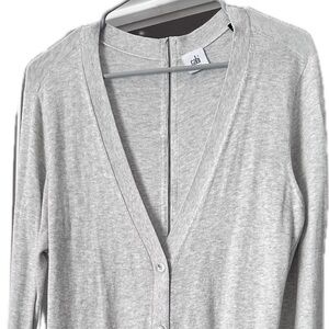 CAbi Light Gray Knit Cardigan